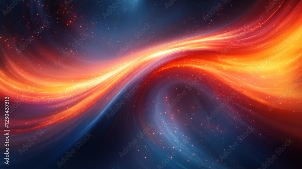 Obraz premium Cosmic energy swirl with vibrant colors in a stunning abstract space background