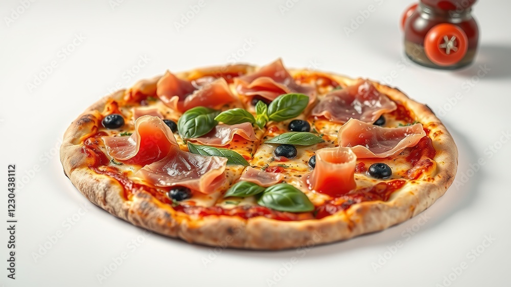 Delicious Prosciutto Pizza, Gourmet Italian Feast Delicious Prosciutto Pizza, Gourmet Italian Feast