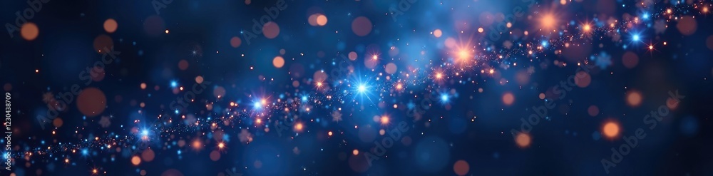 Obraz premium A shower of sparkle stars falling gently from the sky, gentle, falling
