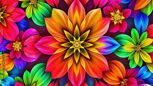 Modern Floral Patterns with Shimmering Accents