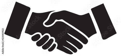 Handshake Silhouette Illustration Vector Graphic Design