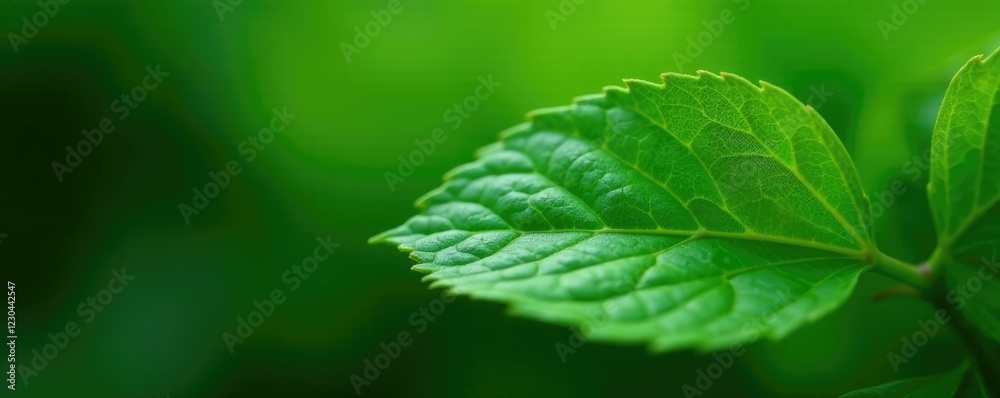 Macro shot of fresh green Salal leaves and veins, macro, leaf, leafy Macro shot of fresh green Salal leaves and veins, macro, leaf, leafy
