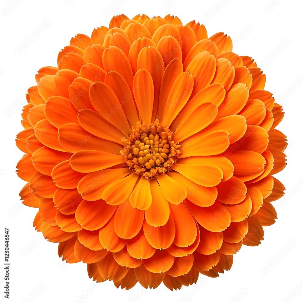 Orange dahlia and gerbera daisy flowers in full bloom isolated on white Orange dahlia and gerbera daisy flowers in full bloom isolated on white