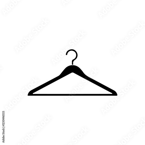 Clothes hanger silhouette vector illustration