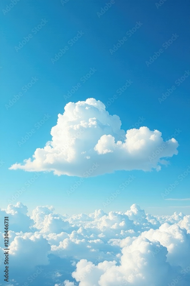 A lone cloud floats effortlessly across the blue horizon, clouds, sky, landscape features A lone cloud floats effortlessly across the blue horizon, clouds, sky, landscape features