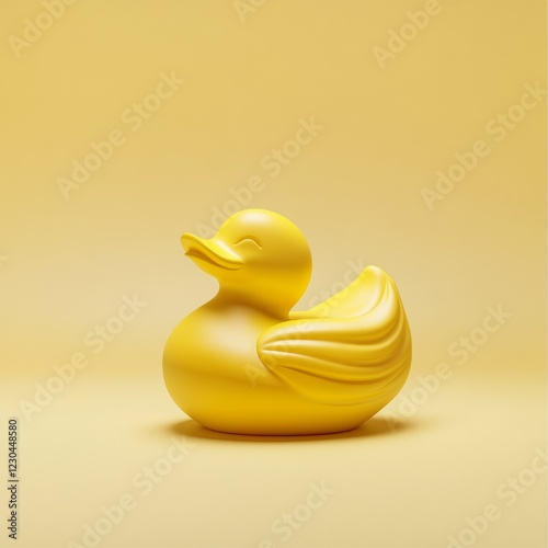 A smooth and modern toy duck with a sleek design photo