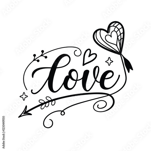 Valentine Day Typography T-shirt Design