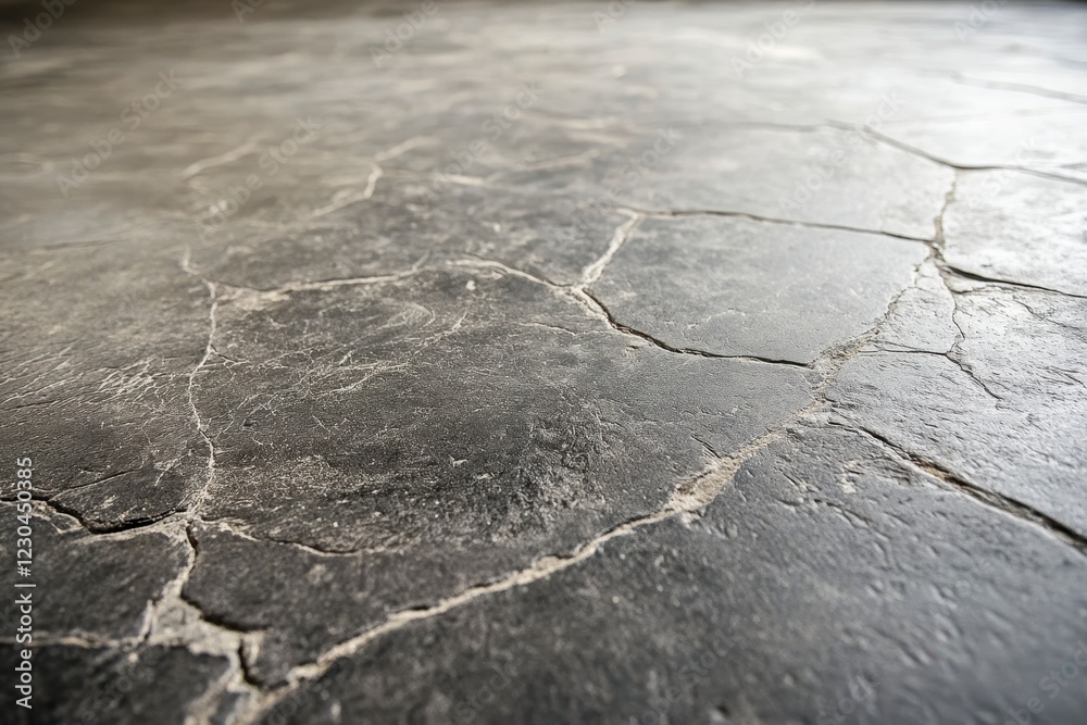Obraz premium Rugged Beauty of Weathered Cement: Textured Floor with Character