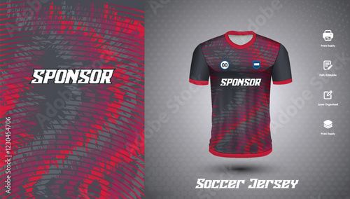 Soccer jersey design for sublimation