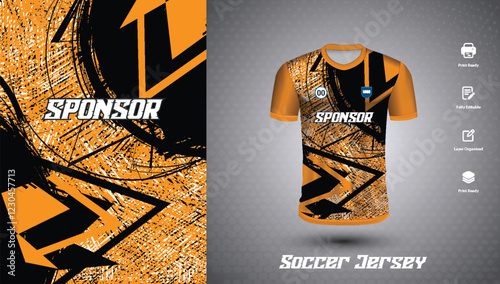 Soccer jersey design for sublimation