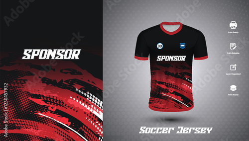 Soccer jersey design for sublimation