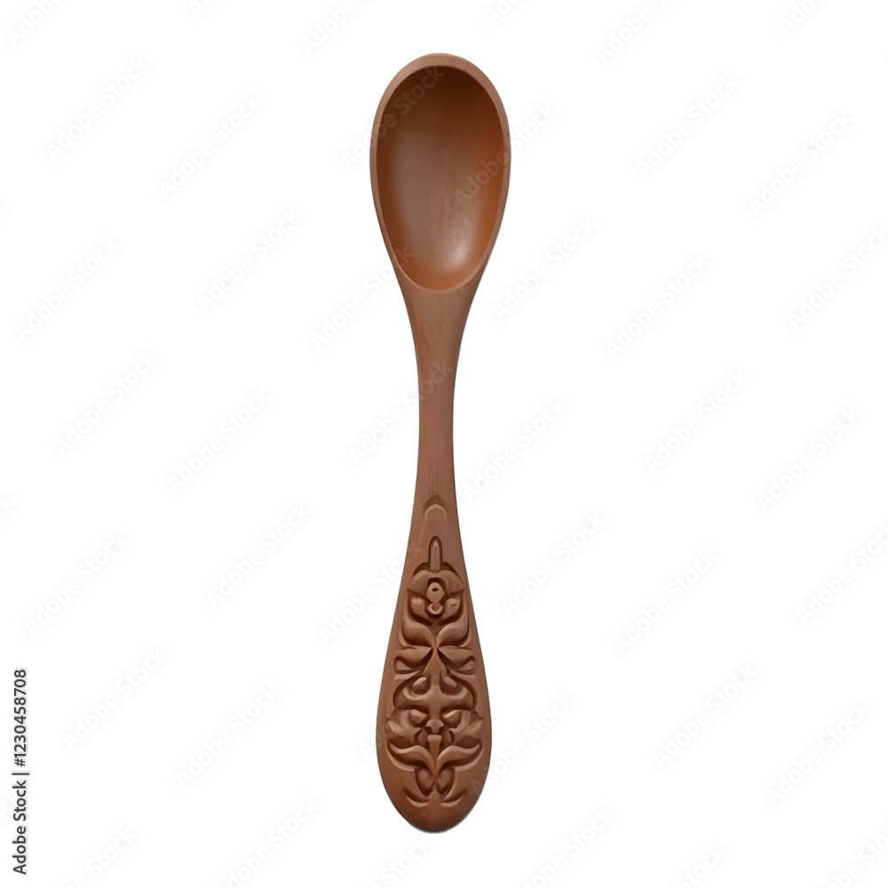 Hand Carved Wooden Spoon with Intricate Design Hand Carved Wooden Spoon with Intricate Design