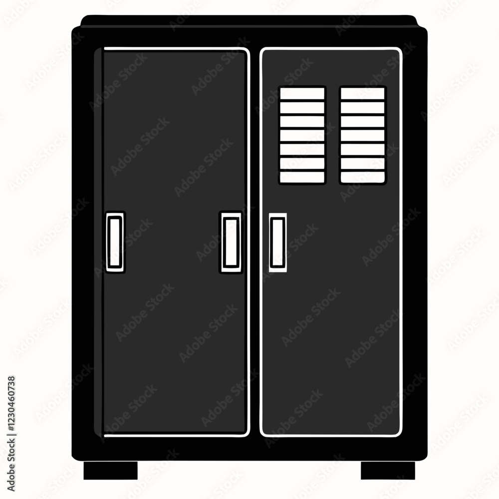a digital locker silhouette vector design a digital locker silhouette vector design