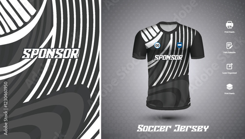Soccer jersey design for sublimation