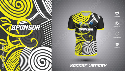 Soccer jersey design for sublimation