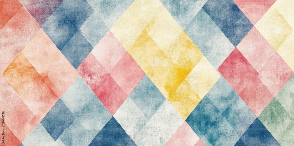 Fototapeta premium Abstract Pastel Diamond Pattern Geometric Design