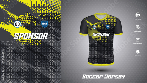 Soccer jersey design for sublimation