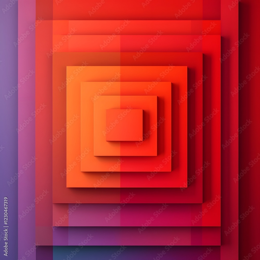 Vibrant Gradient Geometric Rectangular Shapes Layered Composition Vibrant Gradient Geometric Rectangular Shapes Layered Composition
