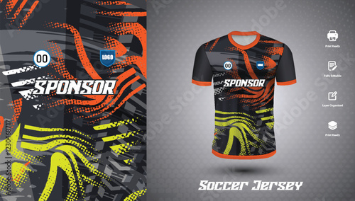 Soccer jersey design for sublimation