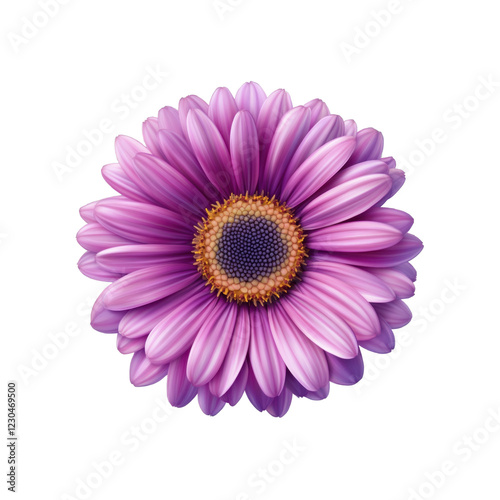 purple gerbera flower isolated on transparent background photo