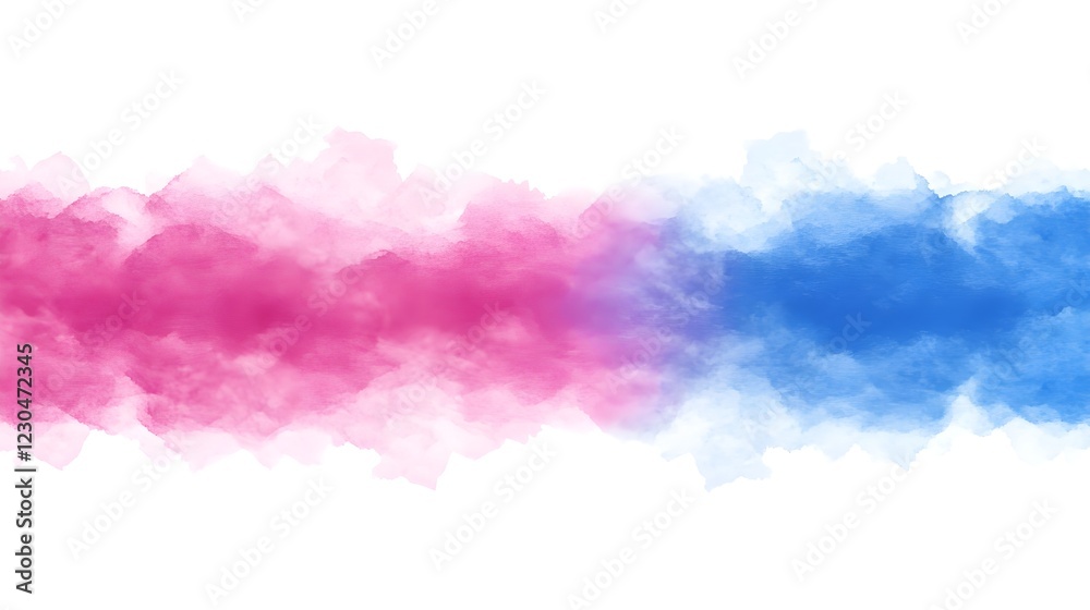 Soft watercolor gradient with blurred transitions in pink and blue. Soft watercolor gradient with blurred transitions in pink and blue.