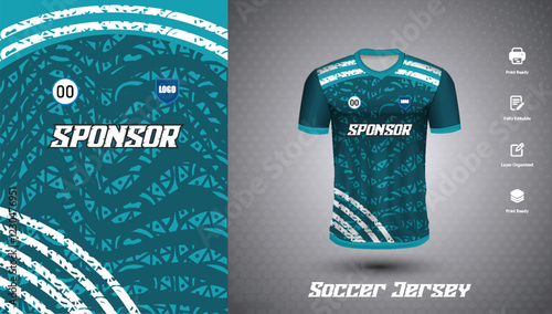 Soccer jersey design for sublimation