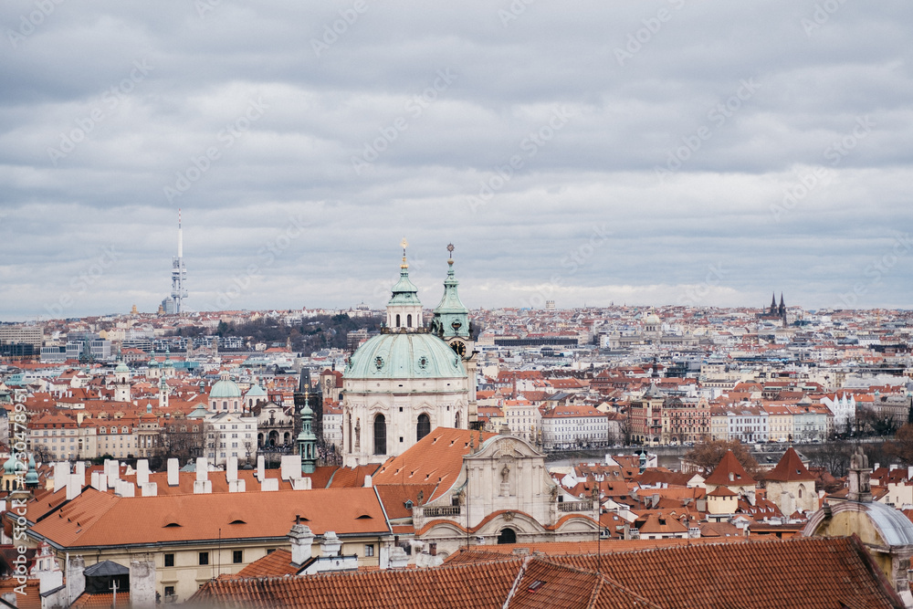 Fototapeta premium view of the historic European town