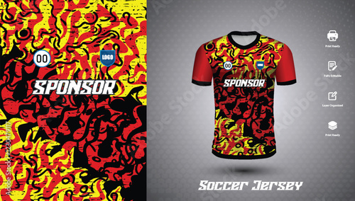 Soccer jersey design for sublimation