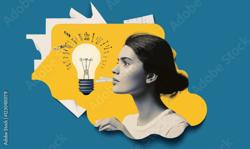 Discrimination in Science: Creative Woman Generating Ideas with Light Bulb Metaphor