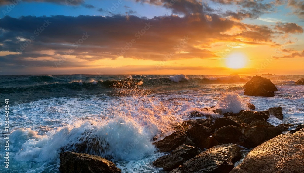 Obraz premium sunset on the beach