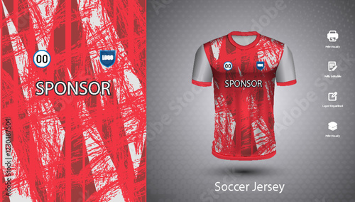 Soccer jersey design for sublimation