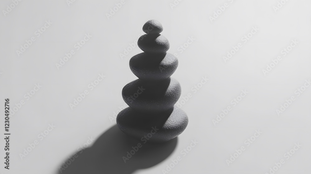 Serene Stacked Stones Minimalist Zen Still Life Abstract Photo Serene Stacked Stones Minimalist Zen Still Life Abstract Photo