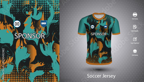 Soccer jersey design for sublimation