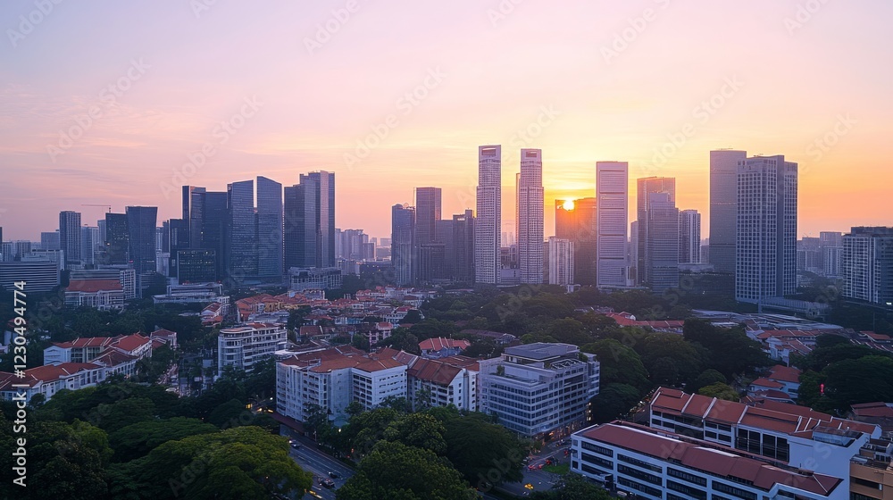 Obraz premium Smart city and abstract polygon pattern connection with speed line light, big data connection technology concept .