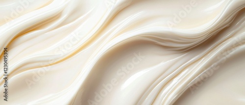 Close-up of a smooth, creamy texture. the texture appears to be made up of thin, wavy lines that create a wave-like pattern.