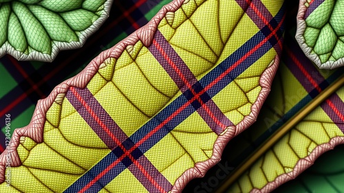 Plaid Textile Plant Abstract Botanical Pattern Texture