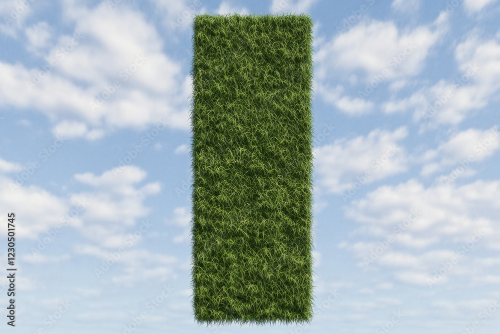 A tall green hedge with a blue sky in the background A tall green hedge with a blue sky in the background