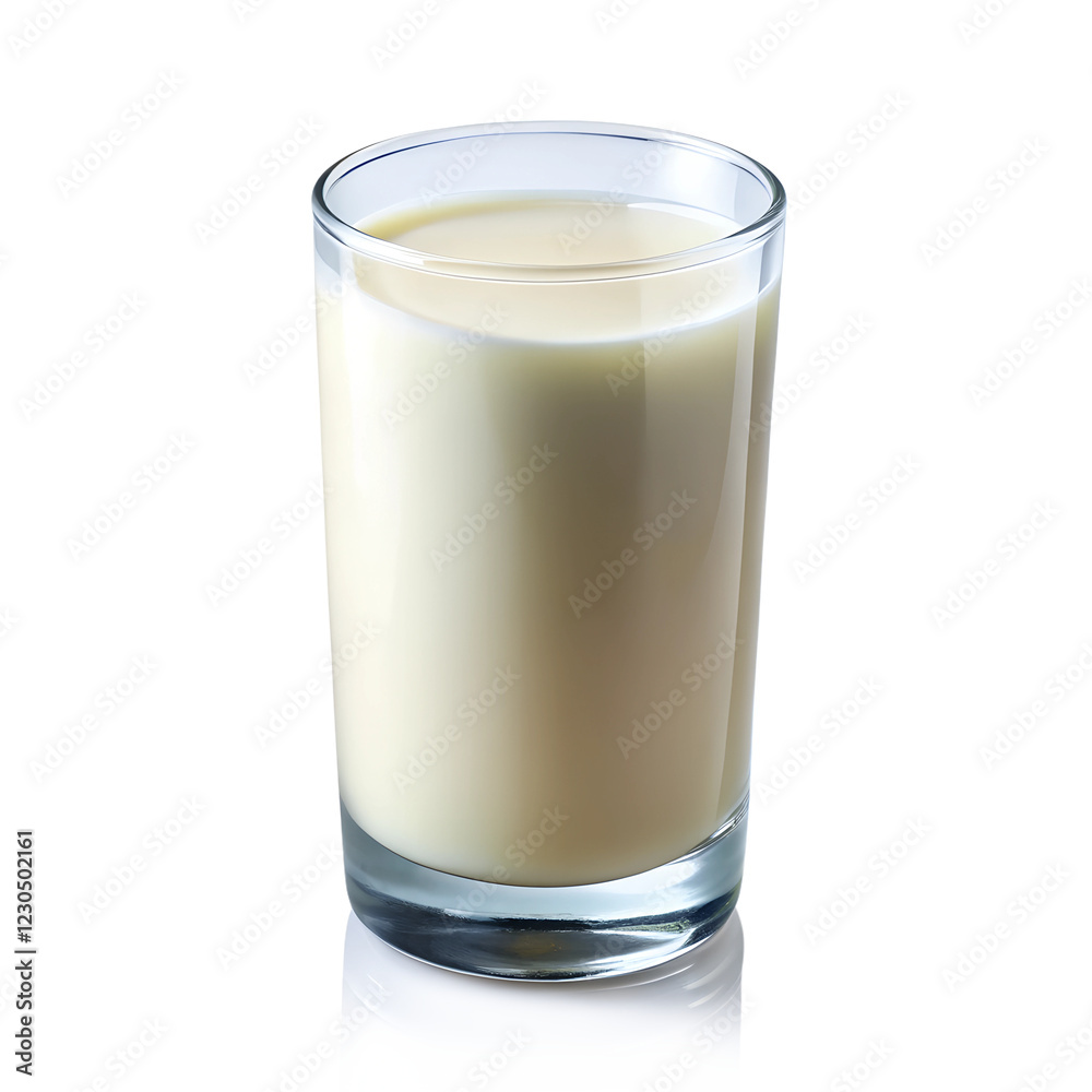 glass of milk on white background glass of milk on white background