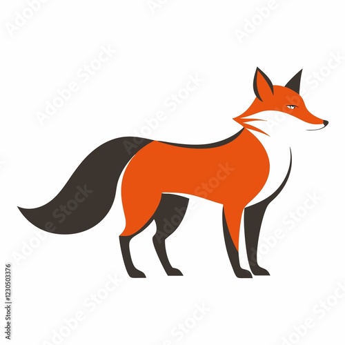 red fox isolated on white
