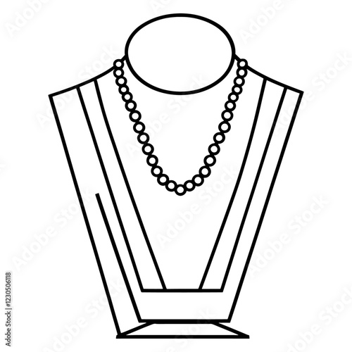 Chain jewelry dummy icon outline vector.Necklace Vector Icon.necklace ,wedding icon.Jewelry Vector Icon.
