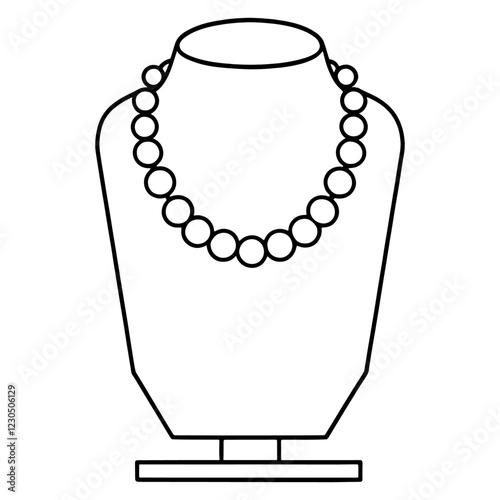 Chain jewelry dummy icon outline vector.Necklace Vector Icon.necklace ,wedding icon.Jewelry Vector Icon.
