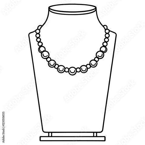 Chain jewelry dummy icon outline vector.Necklace Vector Icon.necklace ,wedding icon.Jewelry Vector Icon.
