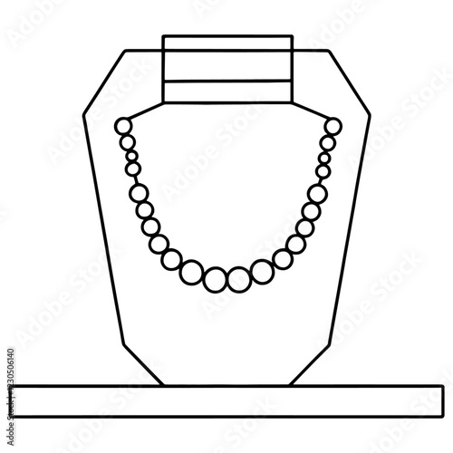 Chain jewelry dummy icon outline vector.Necklace Vector Icon.necklace ,wedding icon.Jewelry Vector Icon.
