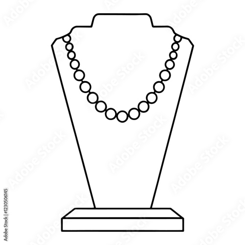 Chain jewelry dummy icon outline vector.Necklace Vector Icon.necklace ,wedding icon.Jewelry Vector Icon.
