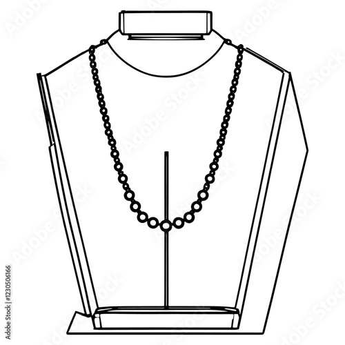 Chain jewelry dummy icon outline vector.Necklace Vector Icon.necklace ,wedding icon.Jewelry Vector Icon.
