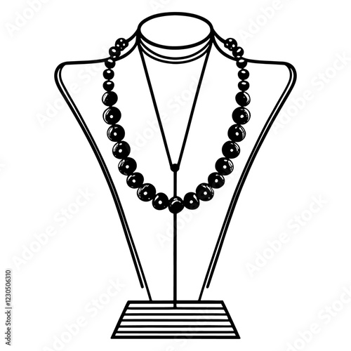 Chain jewelry dummy icon outline vector.Necklace Vector Icon.necklace ,wedding icon.Jewelry Vector Icon.
