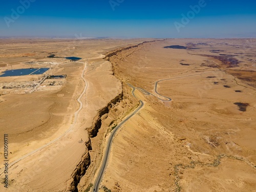 Aerial View of Ramon Crater in the Negev Desert, Israel