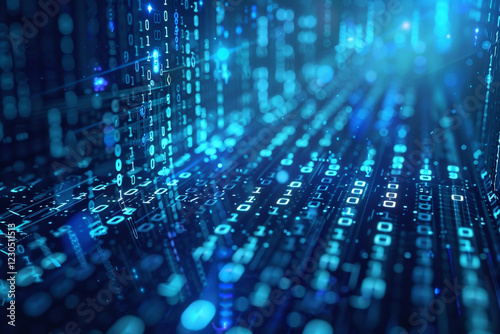 Digital Binary Code Abstract Background