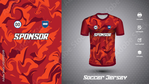 Soccer jersey design for sublimation