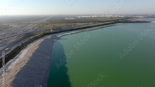 Wallpaper Mural Aerial Miami Hialeah rock quarry 4k drone stock video Torontodigital.ca